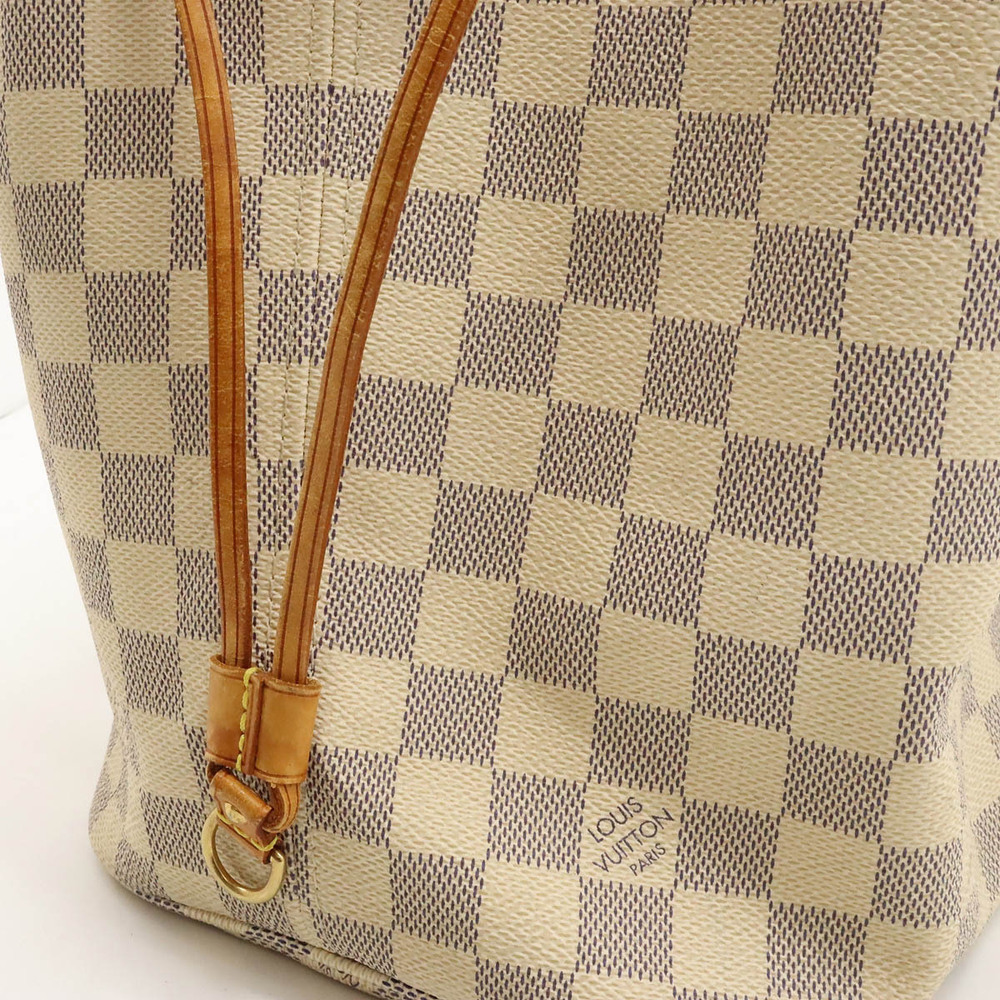 Louis Vuitton Damier Azur White Neverfull Tote Bag Shoulder - Picture 9 of 9